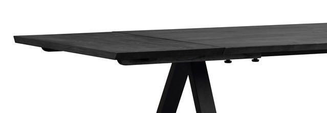MATBORD i trä 220/100/75 cm - svart, Design, metall/trä (220/100/75cm) - Rowico