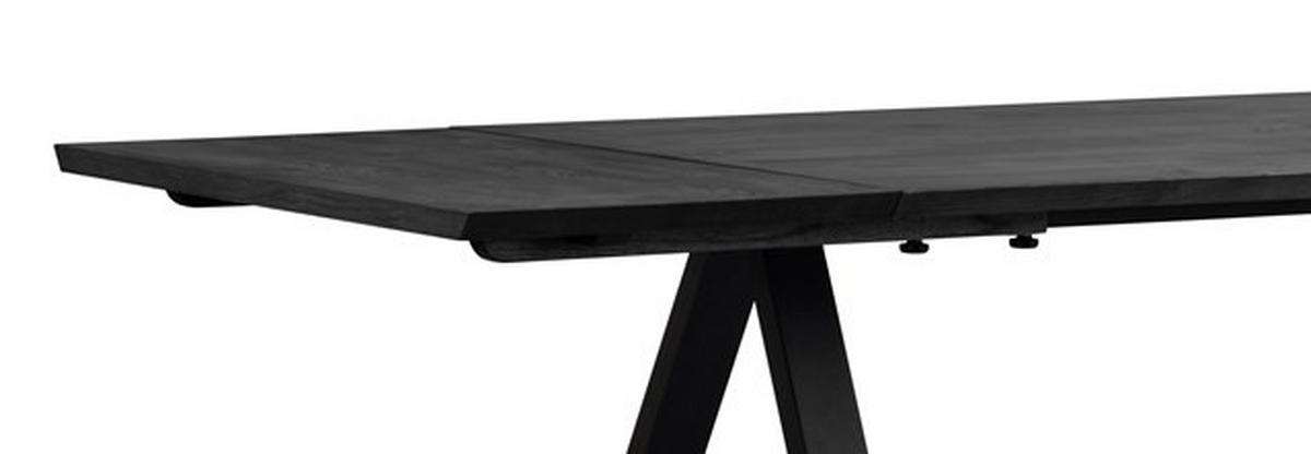 MATBORD i trä 220/100/75 cm   - svart, Design, metall/trä (220/100/75cm) - Rowico