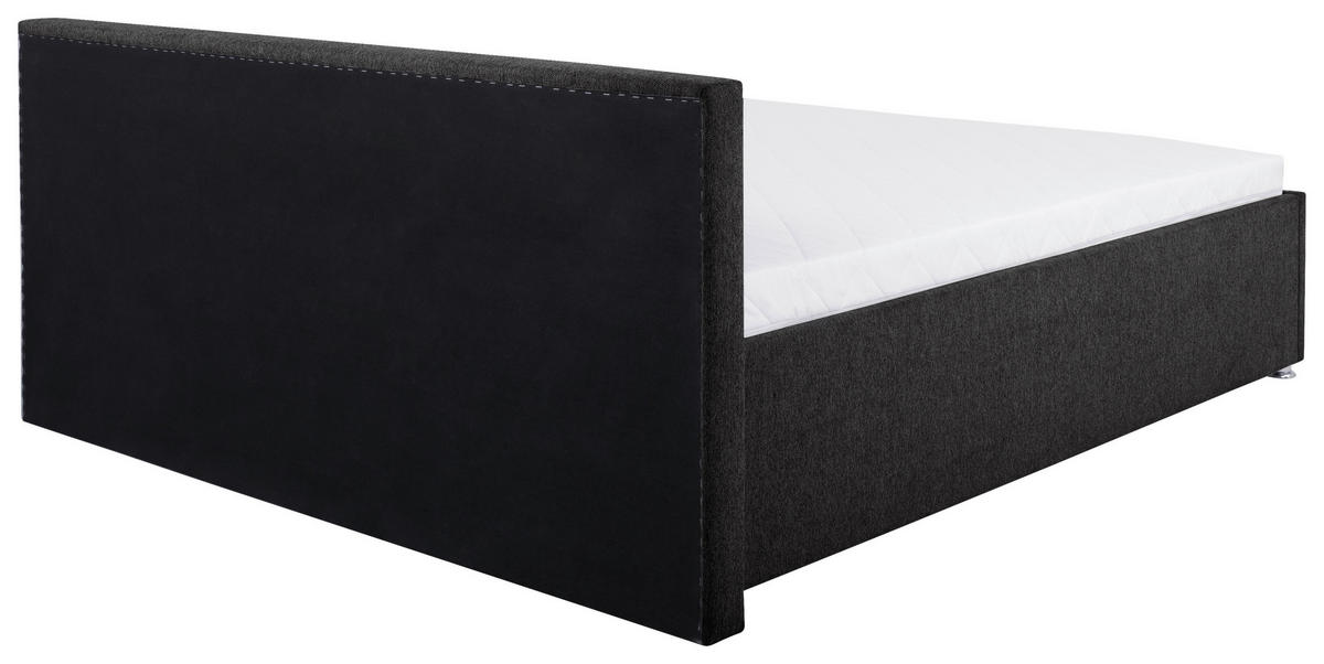 POLSTERBETT Lattenrost, Bettkasten Anthrazit 160/200 cm  - Anthrazit, MODERN, Holz/Kunststoff (160/200cm) - MID.YOU