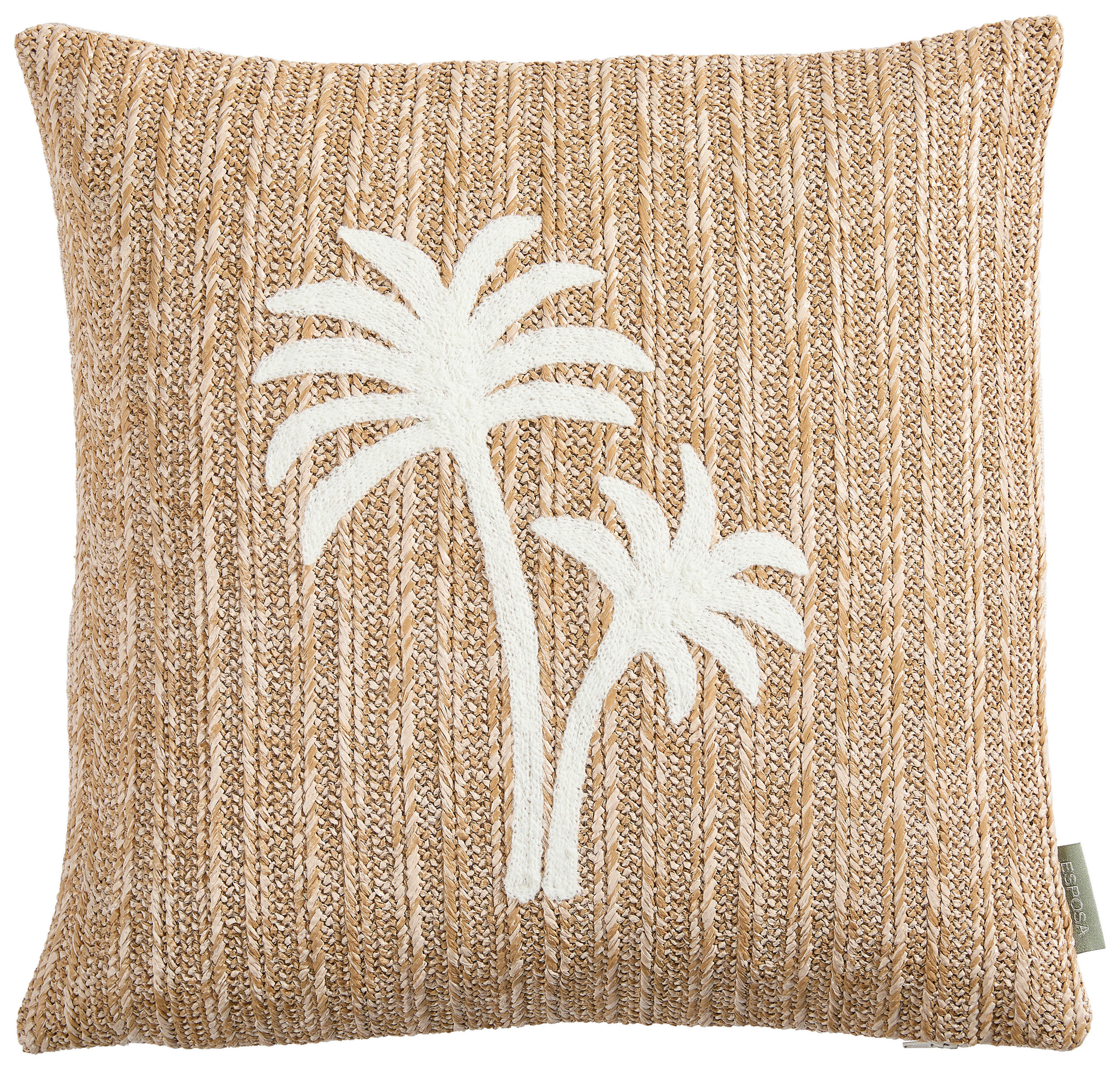 KISSENBEZUG 40/40 cm  - Sandfarben/Weiß, KONVENTIONELL, Textil (40/40cm) - Esposa