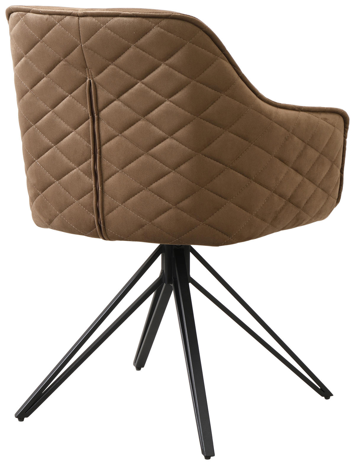 STOLICA S NASLONOM ZA RUKE  crna, taupe  metal, tekstil      - crna/taupe, Moderno, metal/tekstil (57/82/61cm) - Livetastic