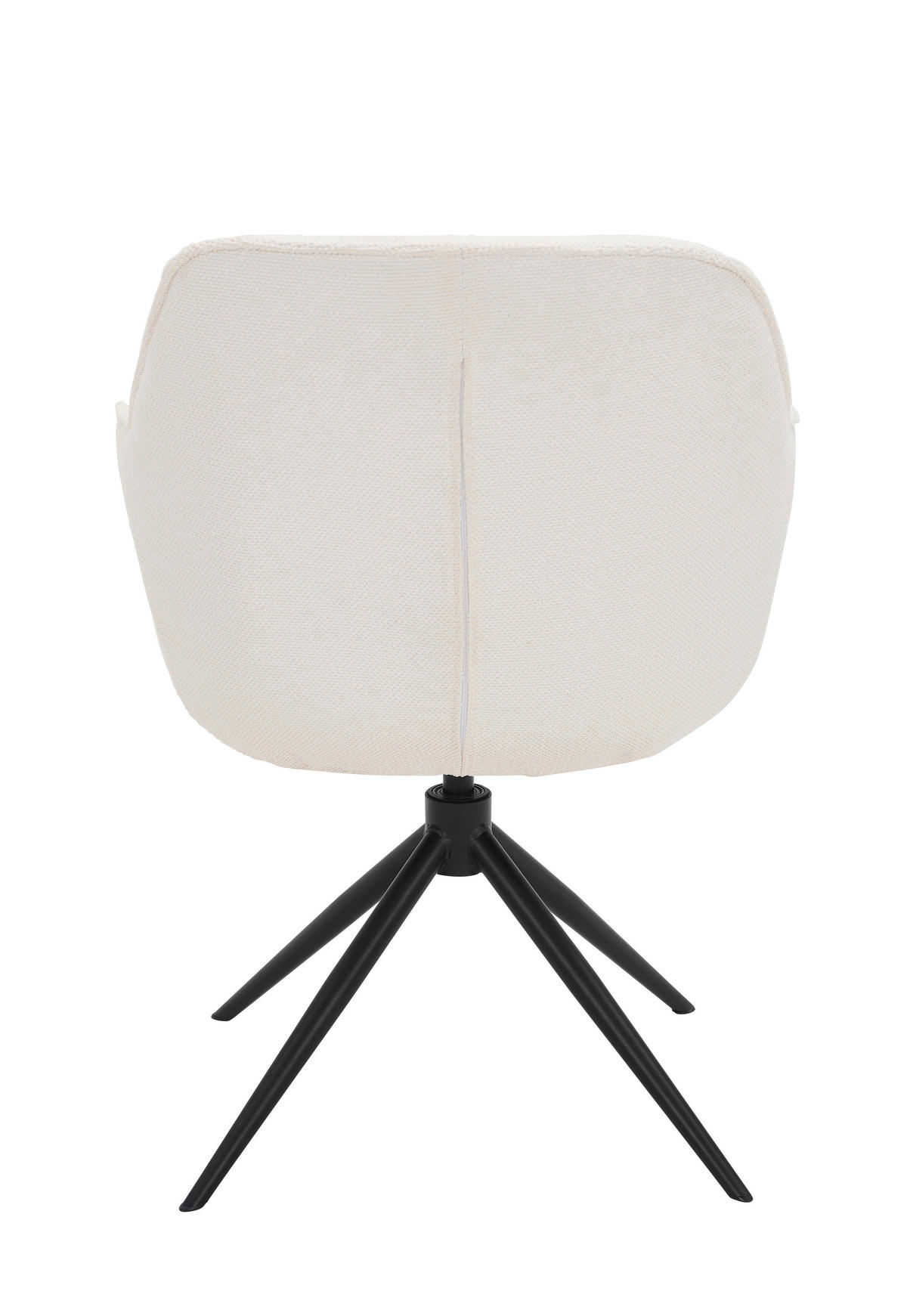 ARMLEHNSTUHL  in Eisen Leinenoptik  - Creme/Schwarz, Design, Textil/Metall (64/84/61cm) - Novel