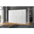 DREHTÜRENSCHRANK  in Weiß  - Chromfarben/Weiß, Design, Holzwerkstoff (303/236/59cm) - Carryhome