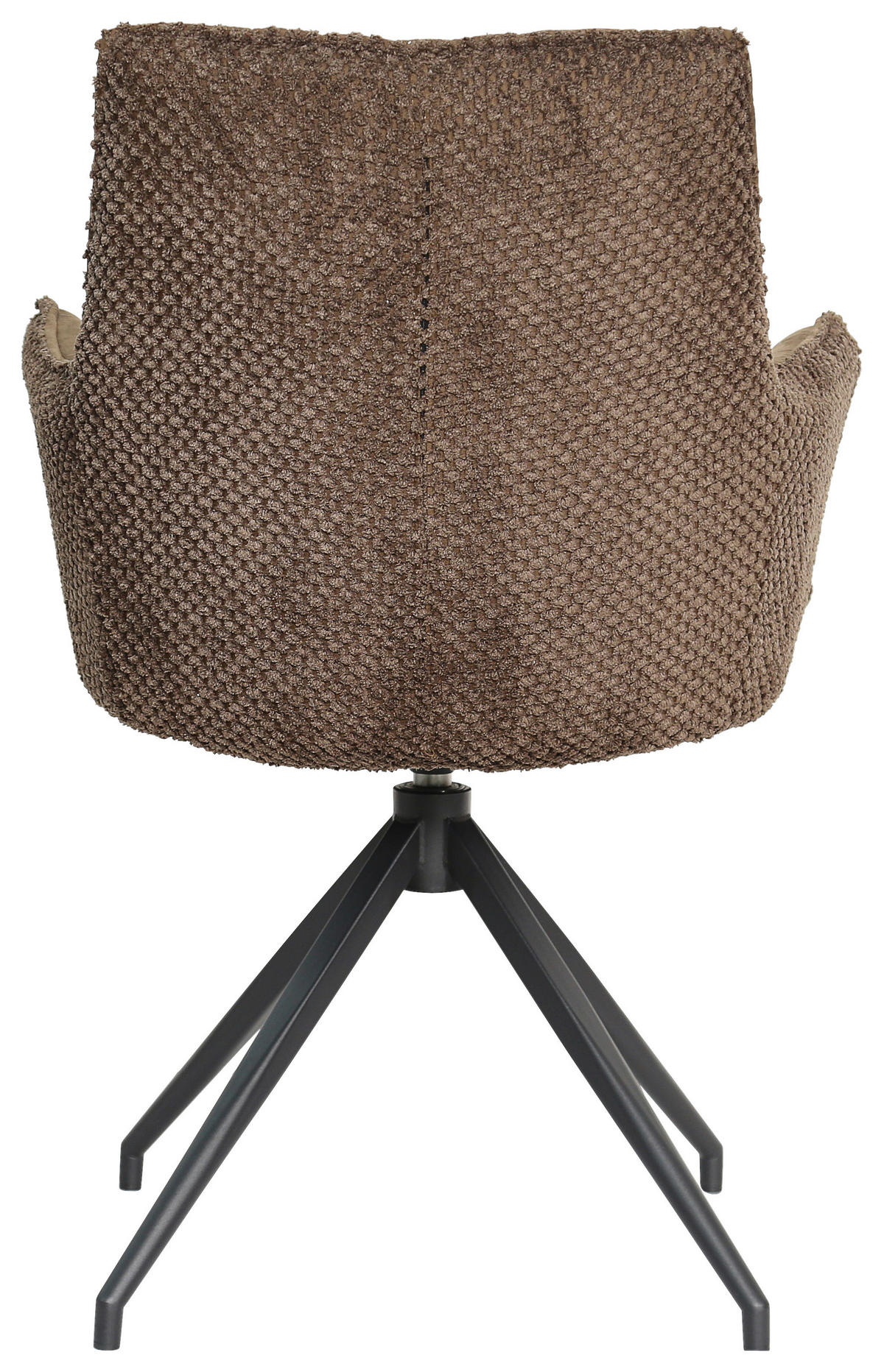ARMLEHNSTUHL  in Eisen Mikrofaser, Teddystoff  - Schwarz/Braun, Design, Textil/Metall (59/90/62,5cm) - Novel