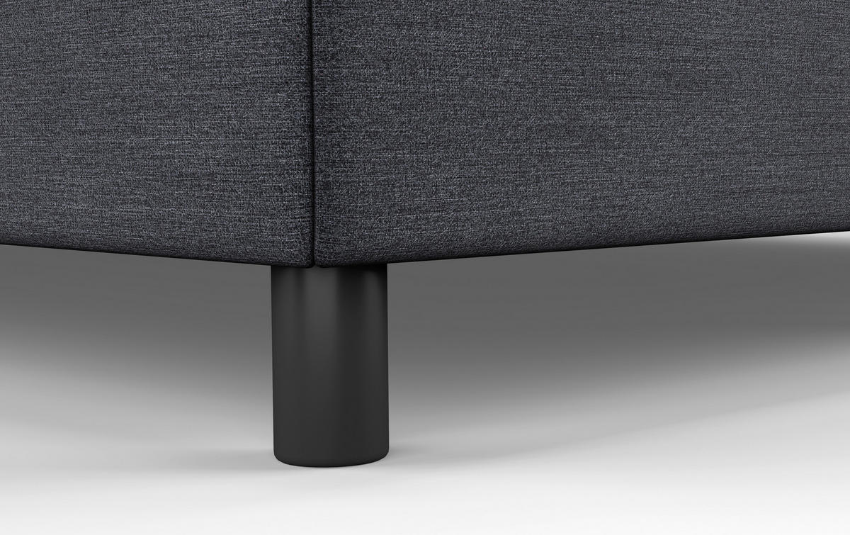 BOXBETT 180/200 cm  in Dunkelblau  - Schwarz/Dunkelblau, Modern, Holzwerkstoff/Textil (180/200cm) - MID.YOU