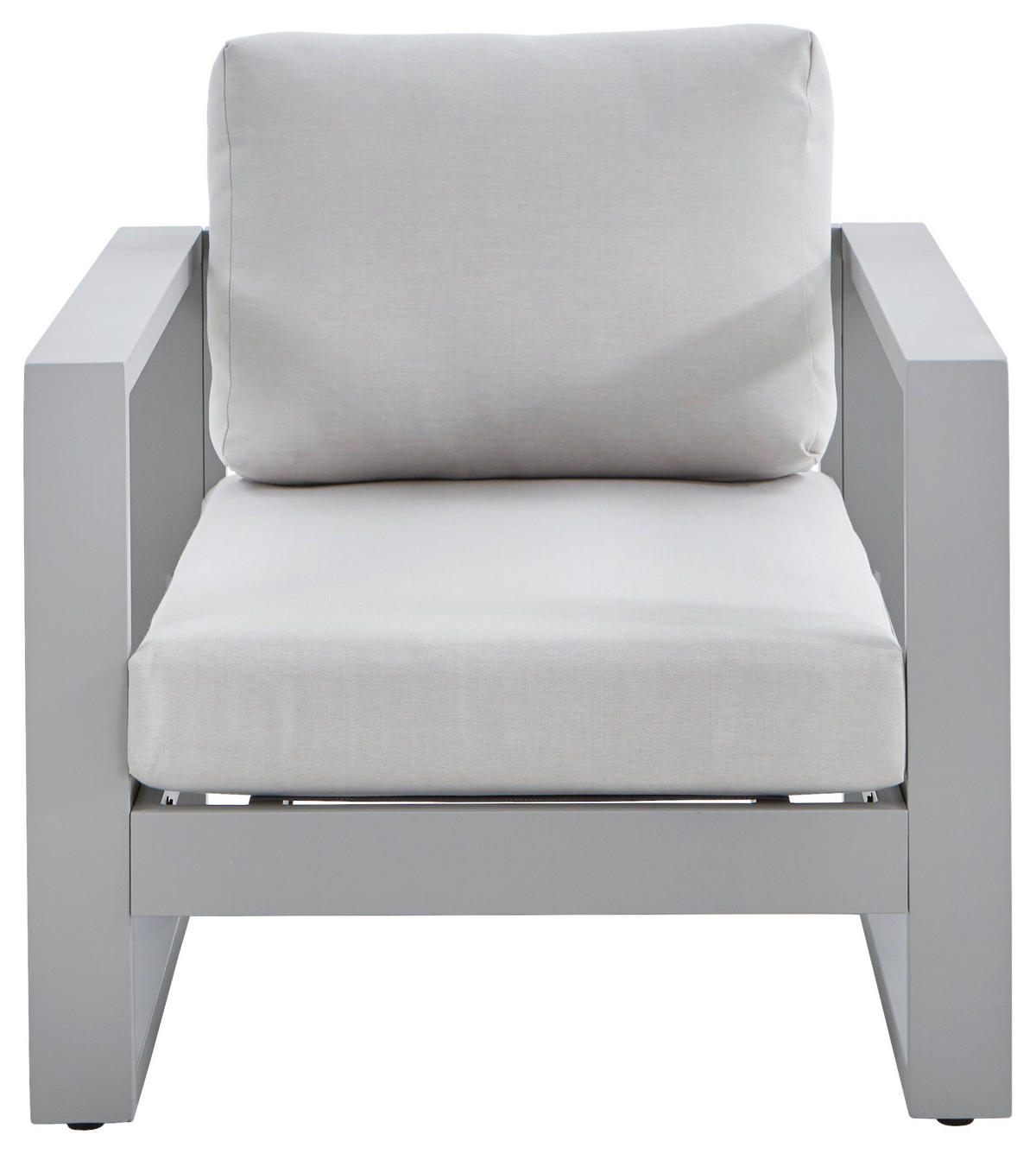 LOUNGESESSEL Hellgrau Aluminium  - Hellgrau, Design, Textil/Metall (76/60/90cm) - Amatio