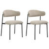 STUHL-SET 2 Stück  in Stahl Webstoff  - Taupe/Schwarz, Design, Textil/Metall (58/78/54,5cm) - MID.YOU