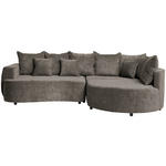 ECKSOFA  in Chenille Dunkelbraun  307/194 cm  - Dunkelbraun/Schwarz, Design, Kunststoff/Textil (307/194cm) - Carryhome