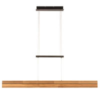 LED-HÄNGELEUCHTE 116/10/150 cm    - Schwarz, Natur, Holz/Metall (116/10/150cm) - Waldwelt