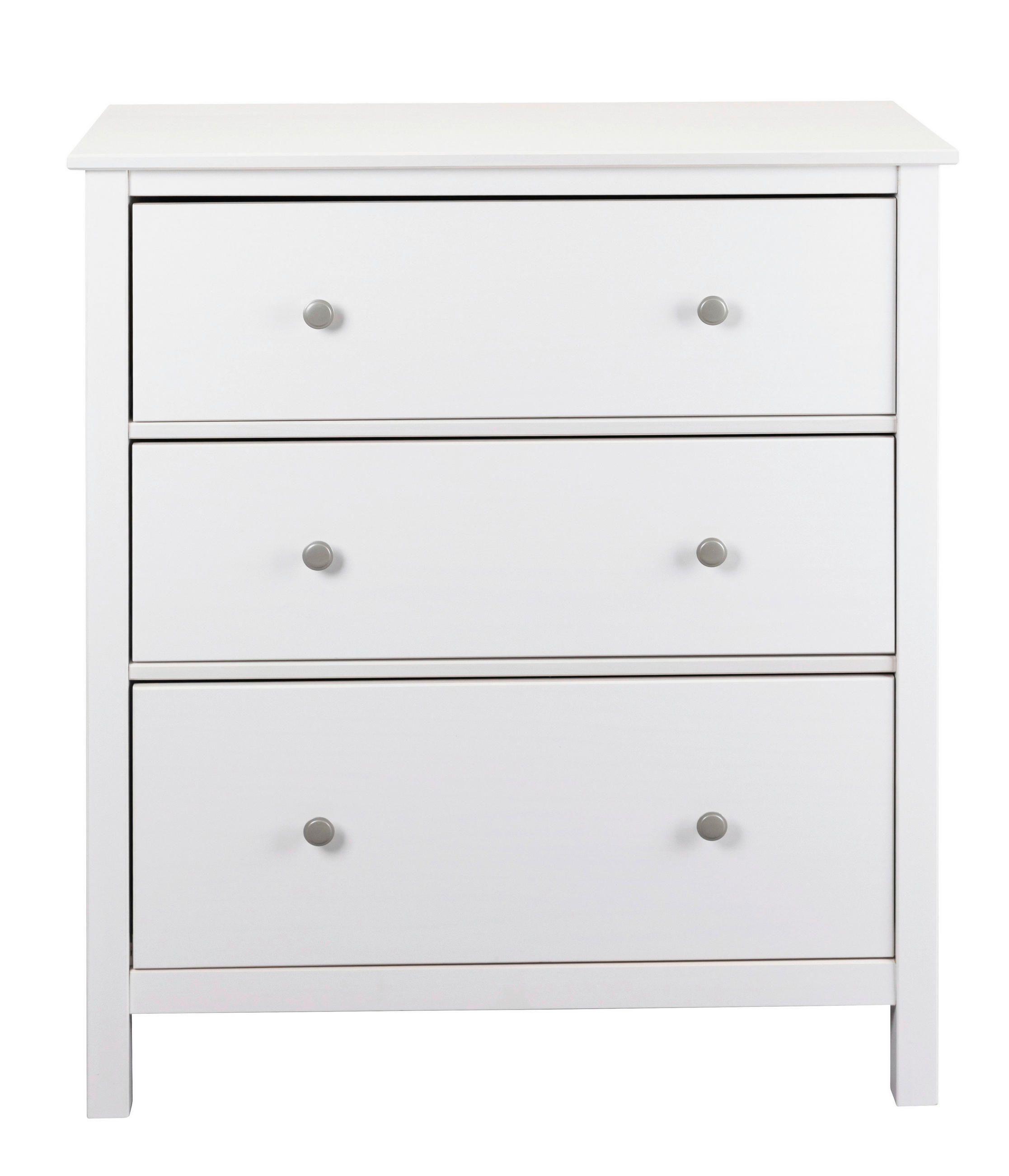 KOMODA  85/96/40 cm  bela  - bela/srebrna, Dizajnerski, metal/drvo (85/96/40cm)