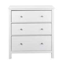 KOMODA   85/96/40 cm   bijela  - bijela/srebrne boje, Design, metal/drvo (85/96/40cm)