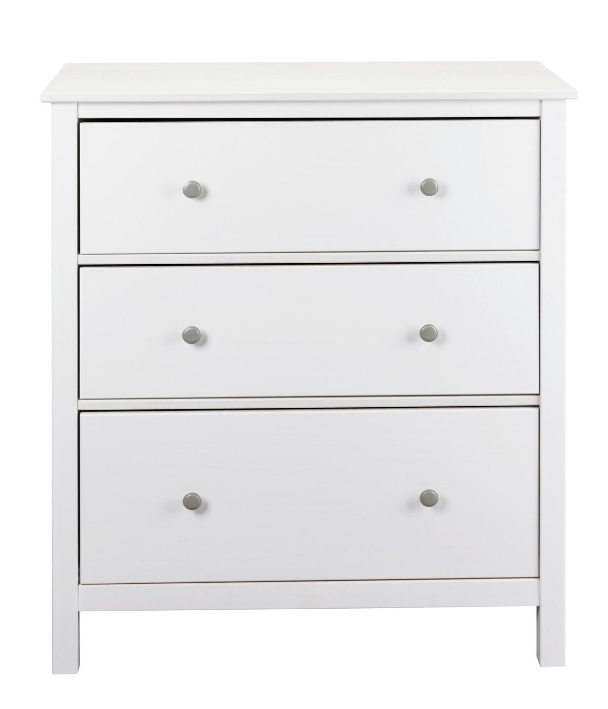 KOMODA   85/96/40 cm   bijela  - bijela/srebrne boje, Design, metal/drvo (85/96/40cm)