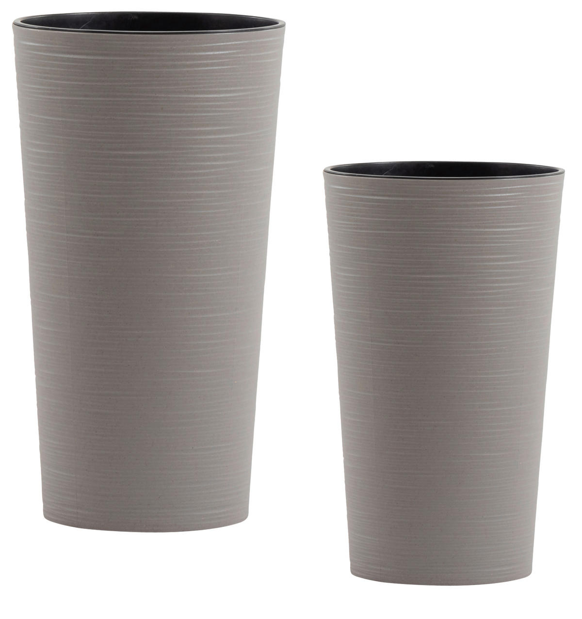 ÜBERTOPF-SET  - Grau, Basics, Kunststoff - Siena Garden