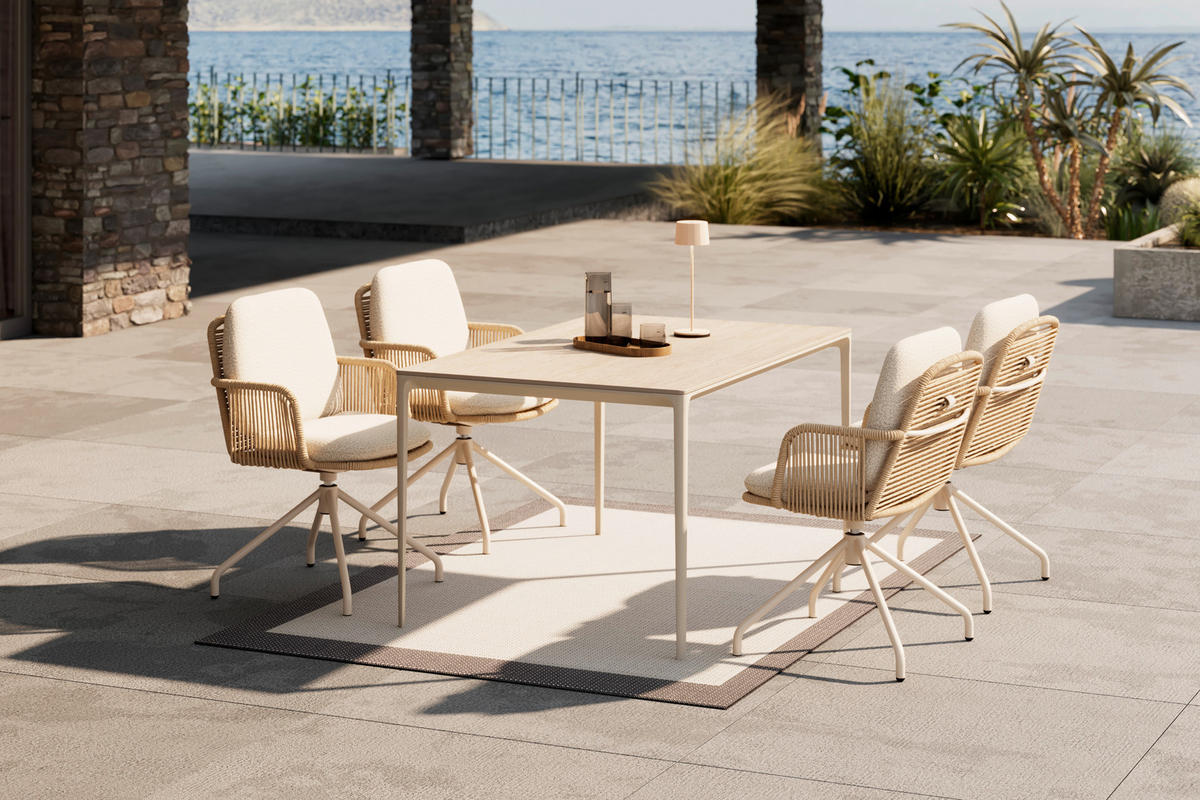 GARTENSESSEL Metall, Textil Sandfarben, Beige  - Sandfarben/Beige, Modern, Textil/Metall (58/82/62cm) - Dieter Knoll