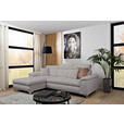 ECKSOFA in Flachgewebe Grau  - Chromfarben/Grau, KONVENTIONELL, Textil/Metall (175/268cm) - Carryhome