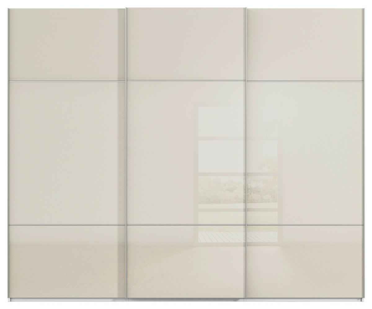 SCHWEBETÜRENSCHRANK in Weiss, Champagner  - Weiss/Champagner, Konventionell, Glas/Holzwerkstoff (242/223/68cm) - Novel