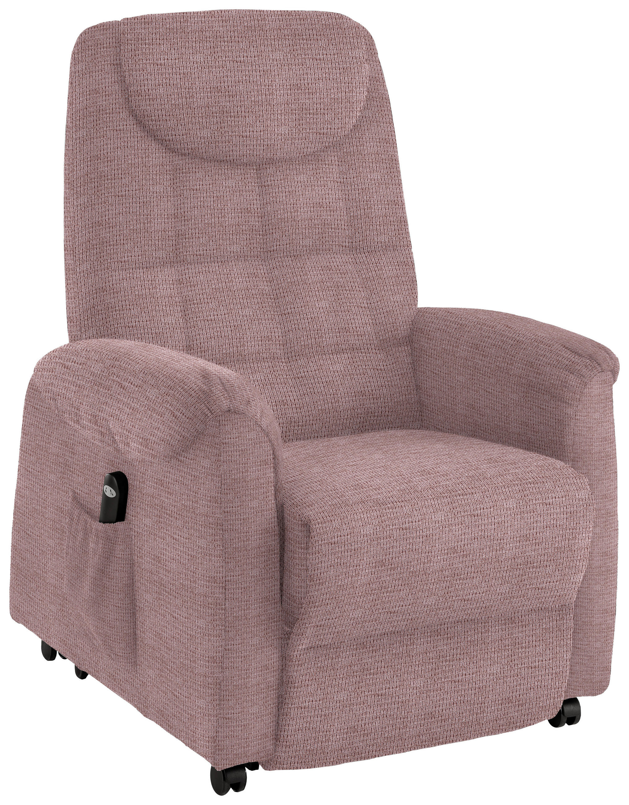 FERNSEHSESSEL  mit Relaxfunktion Mikrofaser Altrosa  - Schwarz/Altrosa, KONVENTIONELL, Kunststoff/Textil (83/113/92cm) - Xora