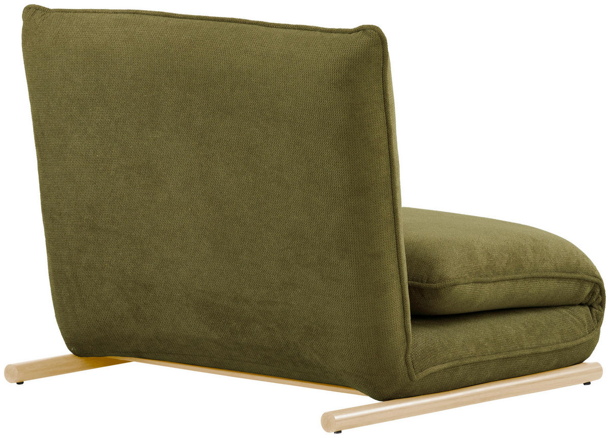 SESSEL in Samt Grün, Nussbaumfarben  - Nussbaumfarben/Grün, Design, Textil/Metall (93/97/80cm) - MID.YOU