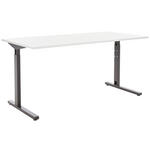 SCHREIBTISCH  in Hellgrau  - Hellgrau/Schwarz, MODERN, Holzwerkstoff/Metall (160/70-80/80cm) - Novel