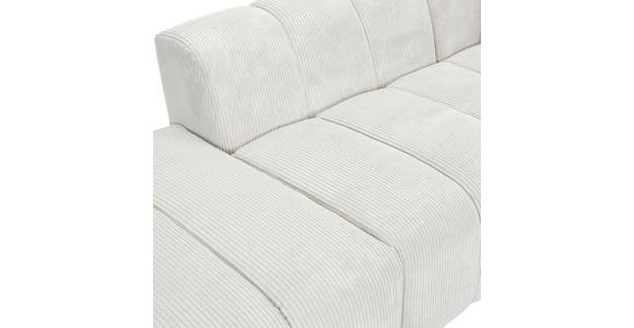ECKSOFA Naturfarben Cord Zierkissen, Rücken echt  - Schwarz/Naturfarben, KONVENTIONELL, Kunststoff/Textil (313/162cm) - Carryhome