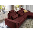 ECKSOFA  in Echtleder Brombeere  334/176 cm  - Brombeere/Schwarz, Design, Leder/Metall (334/176cm) - Dieter Knoll