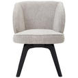 ARMLEHNSTUHL  in Webstoff  - Schwarz/Cappuccino, Design, Holz/Textil (63/83/62cm) - Novel