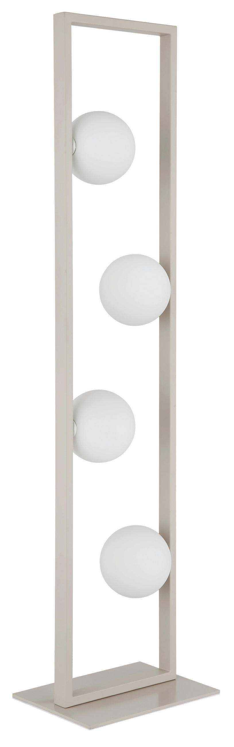 STEHLEUCHTE 28/20/110 cm    - Sandfarben/Weiß, Design, Glas/Kunststoff (28/20/110cm) - Globo