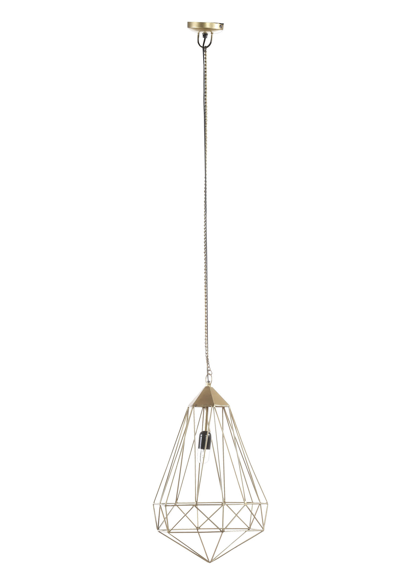 HÄNGELEUCHTE 35/53/35 cm   - Messingfarben, Design, Metall (35/53/35cm)