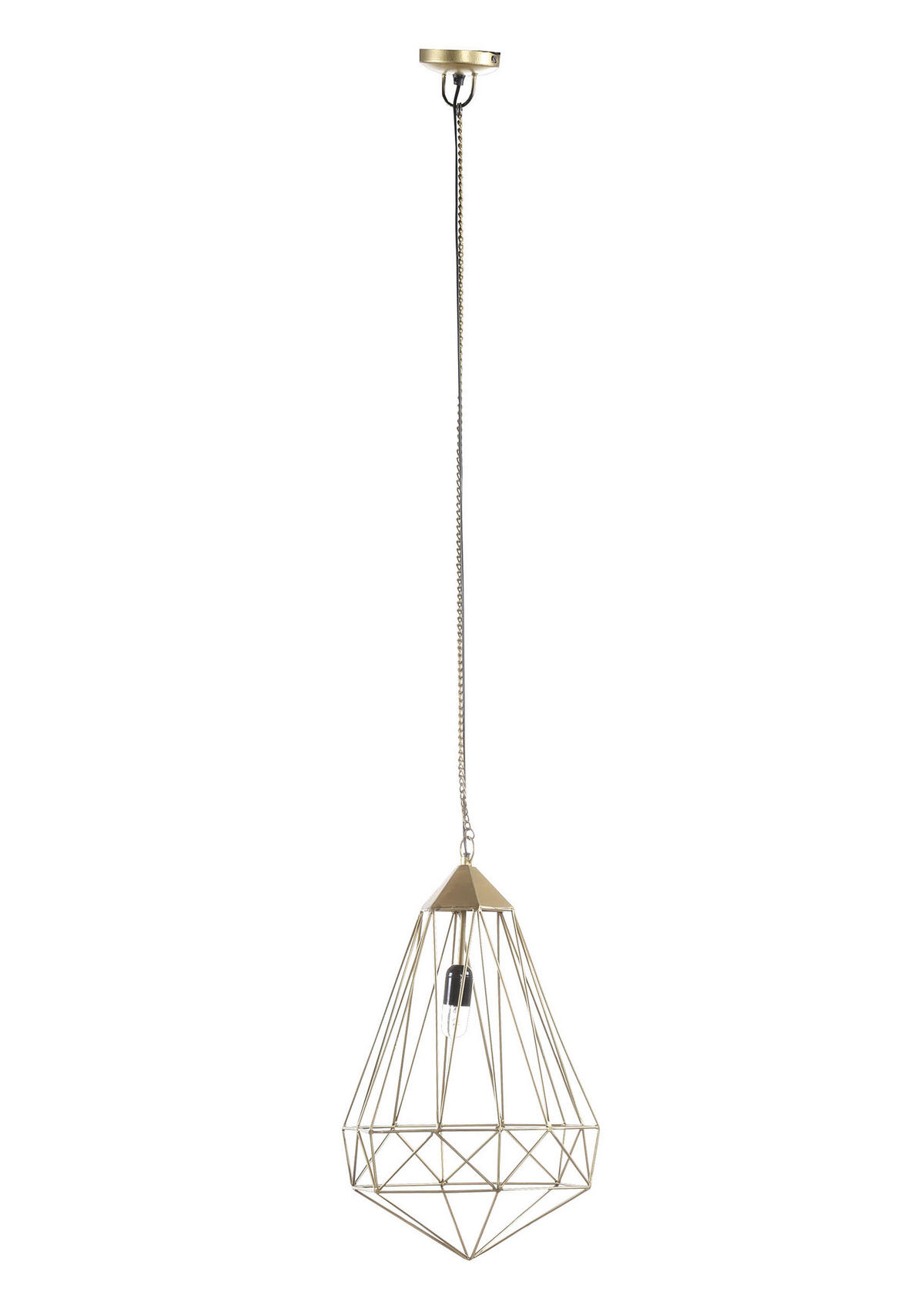 HÄNGELEUCHTE 35/53/35 cm   - Messingfarben, Design, Metall (35/53/35cm)