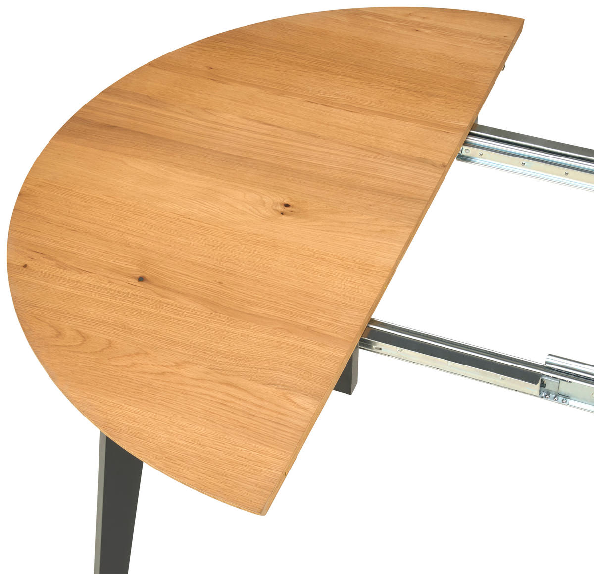 ESSTISCH in Holz, Holzwerkstoff  - Eichefarben/Schwarz, KONVENTIONELL, Holz/Holzwerkstoff (120-200/74/120cm) - MID.YOU