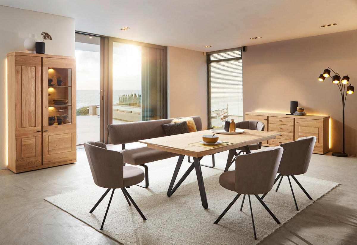 SIDEBOARD  in 188/80/43 cm  - Wildeiche/Anthrazit, Design, Holz/Metall (188/80/43cm) - Venjakob