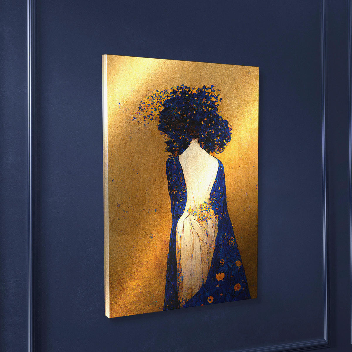 LEINWANDBILD Frauen 70/100 cm  - Beige/Goldfarben, Basics, Holz/Textil (70/100cm)