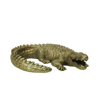 DEKOKROKODIL - Goldfarben, Lifestyle, Kunststoff (23/19/6cm) - Ambia Home