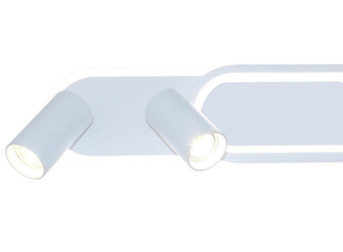 LED-DECKENLEUCHTE Parma  15/60/13 cm  - Weiß, Design, Metall (15/60/13cm)