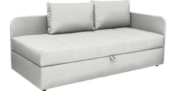 LIEGE  in Cord Grauweiß  - Grauweiß/Schwarz, Basics, Kunststoff/Textil (205/90/95cm) - Xora