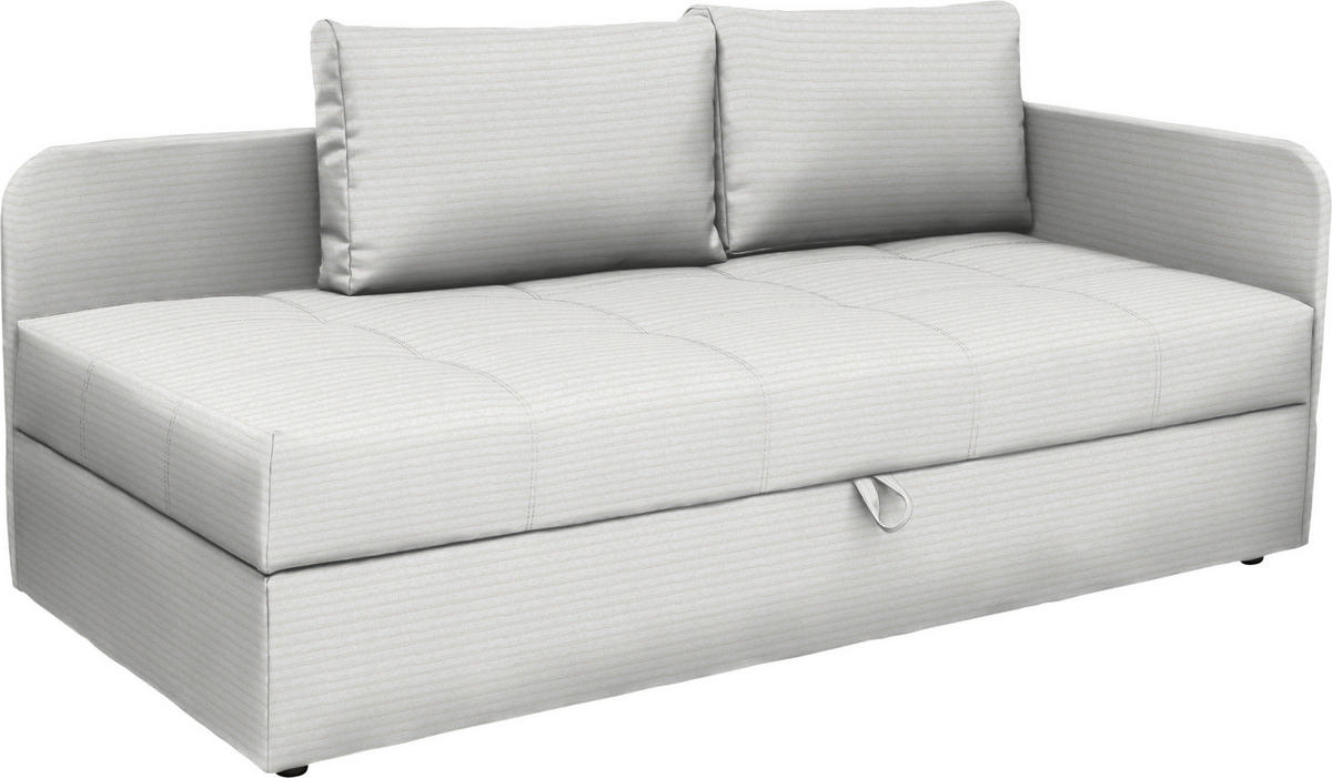 LIEGE  in Cord Grauweiß  - Grauweiß/Schwarz, Basics, Kunststoff/Textil (205/90/95cm) - Xora