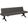 SITZBANK in Metall, Textil Dunkelgrau  - Dunkelgrau/Schwarz, Konventionell, Textil/Metall (220/87/70cm) - Moderano