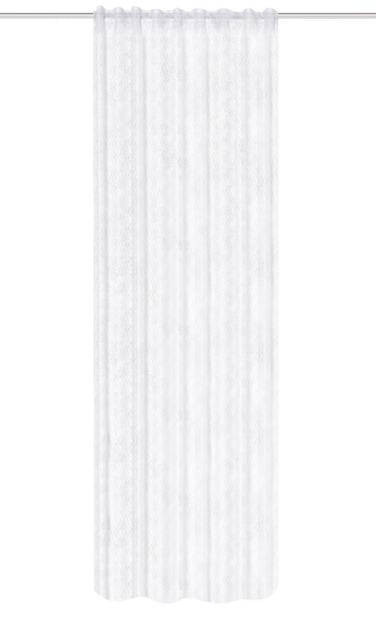 FERTIGVORHANG  halbtransparent   140/245 cm  - Weiß, Basics, Textil (140/245cm)