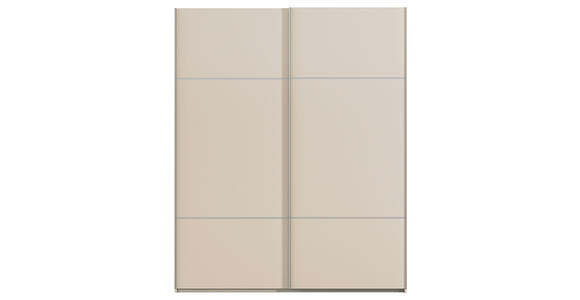 SCHWEBETÜRENSCHRANK 201/223/68 cm 2-türig Champagner - Champagner/Alufarben, KONVENTIONELL, Holzwerkstoff/Metall (201/223/68cm) - Novel