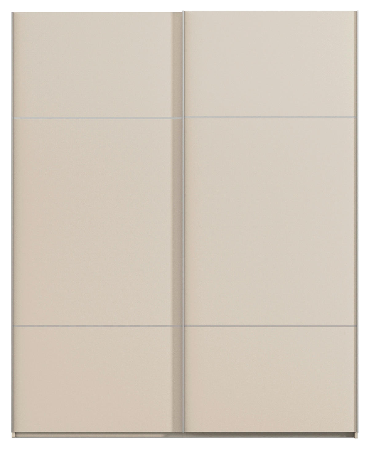 SCHWEBETÜRENSCHRANK in Champagner  - Champagner/Alufarben, Konventionell, Holzwerkstoff/Metall (201/223/68cm) - Novel
