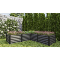 HOCHBEET 185/40,3/185 cm  - Schwarz/Alufarben, Basics, Metall (185/40,3/185cm)