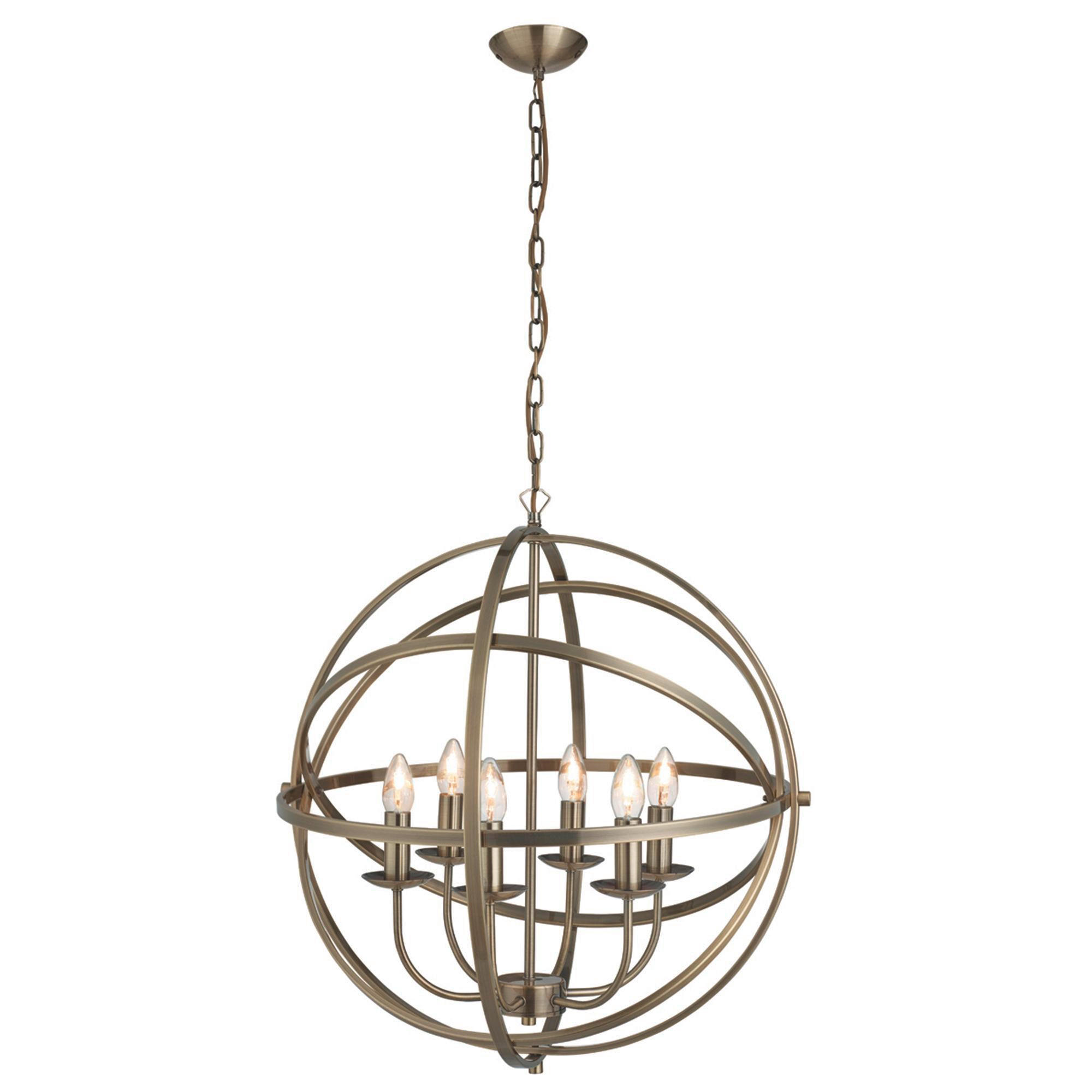 HÄNGELEUCHTE Orbit 60/210 cm   - Messingfarben, Design, Metall (60/210cm)
