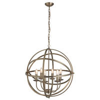 VISEČA SVETILKA  Orbit      60/210 cm      E14 - barve medenine, Design, kovina (60/210cm)