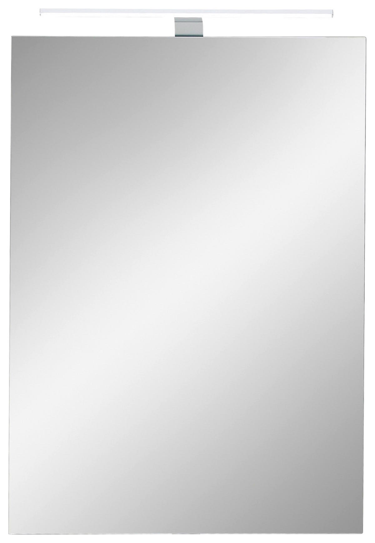 BADEZIMMERSPIEGEL 50/70/3,2 cm  - Silberfarben/Schwarz, MODERN, Glas/Holzwerkstoff (50/70/3,2cm) - Sadena