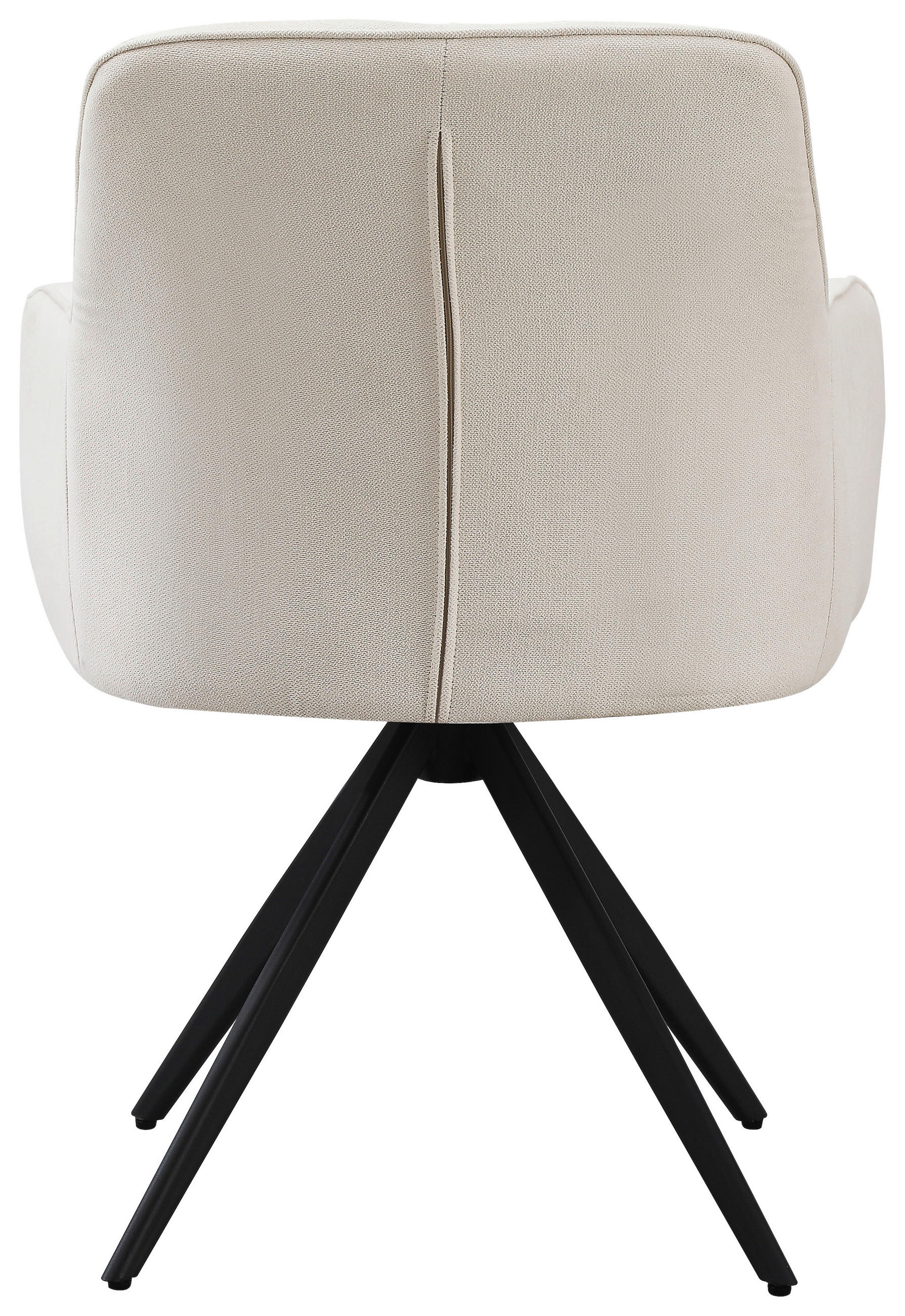 ARMLEHNSTUHL  in Eisen Webstoff  - Beige/Schwarz, MODERN, Holz/Textil (62/83/62cm) - Livetastic