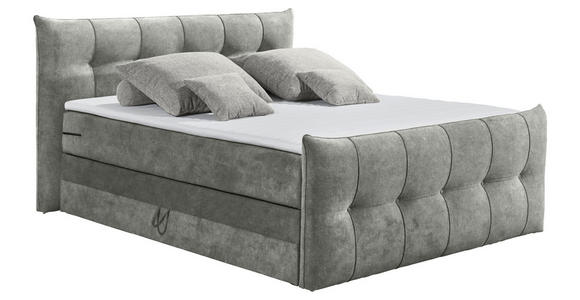 BOXSPRINGBETT 180/200 cm  in Grau  - Schwarz/Grau, KONVENTIONELL, Kunststoff/Textil (180/200cm) - Esposa