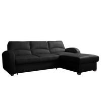 ECKSOFA 227/168 cm TILO in Lederlook Schwarz Bettkasten  227/168 cm  - Schwarz, Design, Kunststoff/Textil (227/168cm) - Livetastic