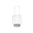 LATERNE - Grau, Trend, Glas/Metall (13,5/29cm) - Ambia Home