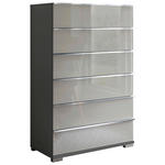 KOMMODE  in 75/120/42 cm  - Chromfarben/Dunkelgrau, Basics, Glas/Holzwerkstoff (75/120/42cm) - Venda