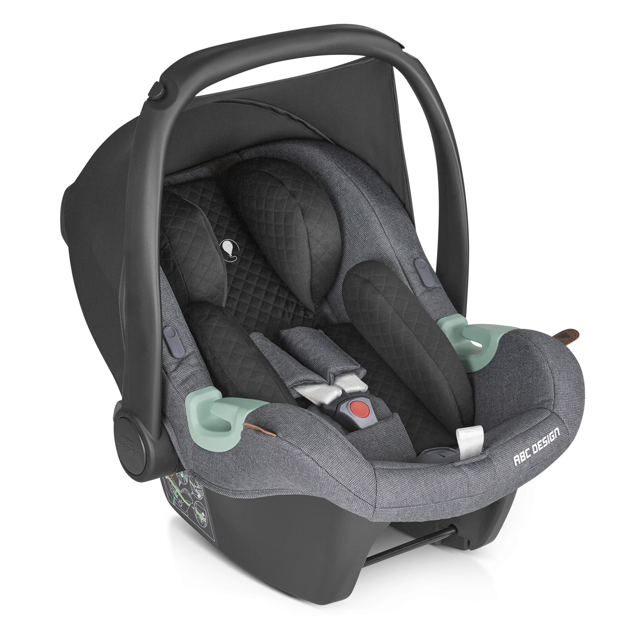 BABYSCHALE Tulip Asphalt   - Dunkelgrau, Basics, Textil (59/64/44cm) - ABC Design